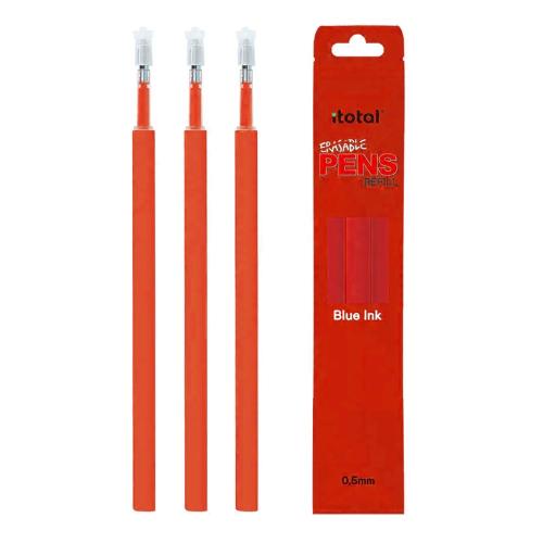 3 Refill per Penna Cancellabile Rosso - iTotal