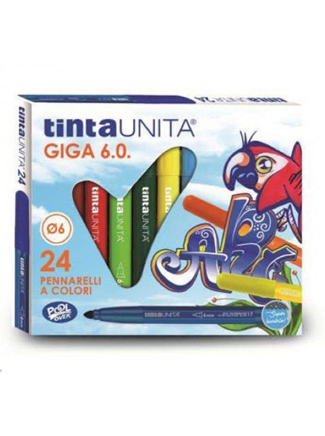 Pennarelli Giga Punta 6.0 - Tinta Unita CF. DA 24