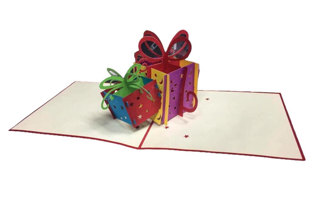 BIGLIETTO COMPLEANNO PACCHETTI REGALO - ORIGAMO