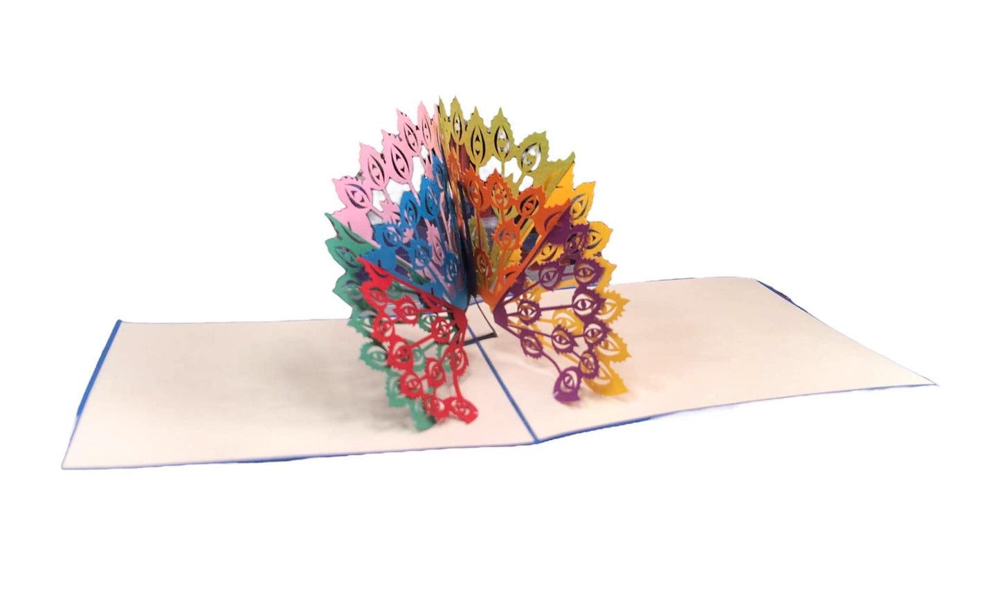 BIGLIETTO PAVONE - ORIGAMO