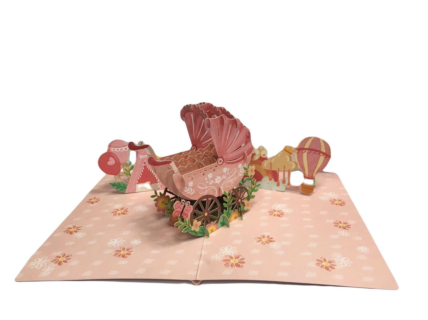 BIGLIETTO NASCITA BIMBA - ORIGAMO