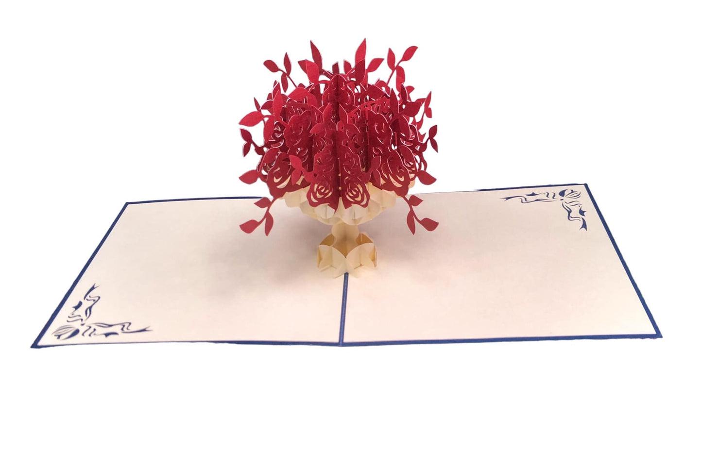 BIGLIETTO VASO CON FIORI - ORIGAMO