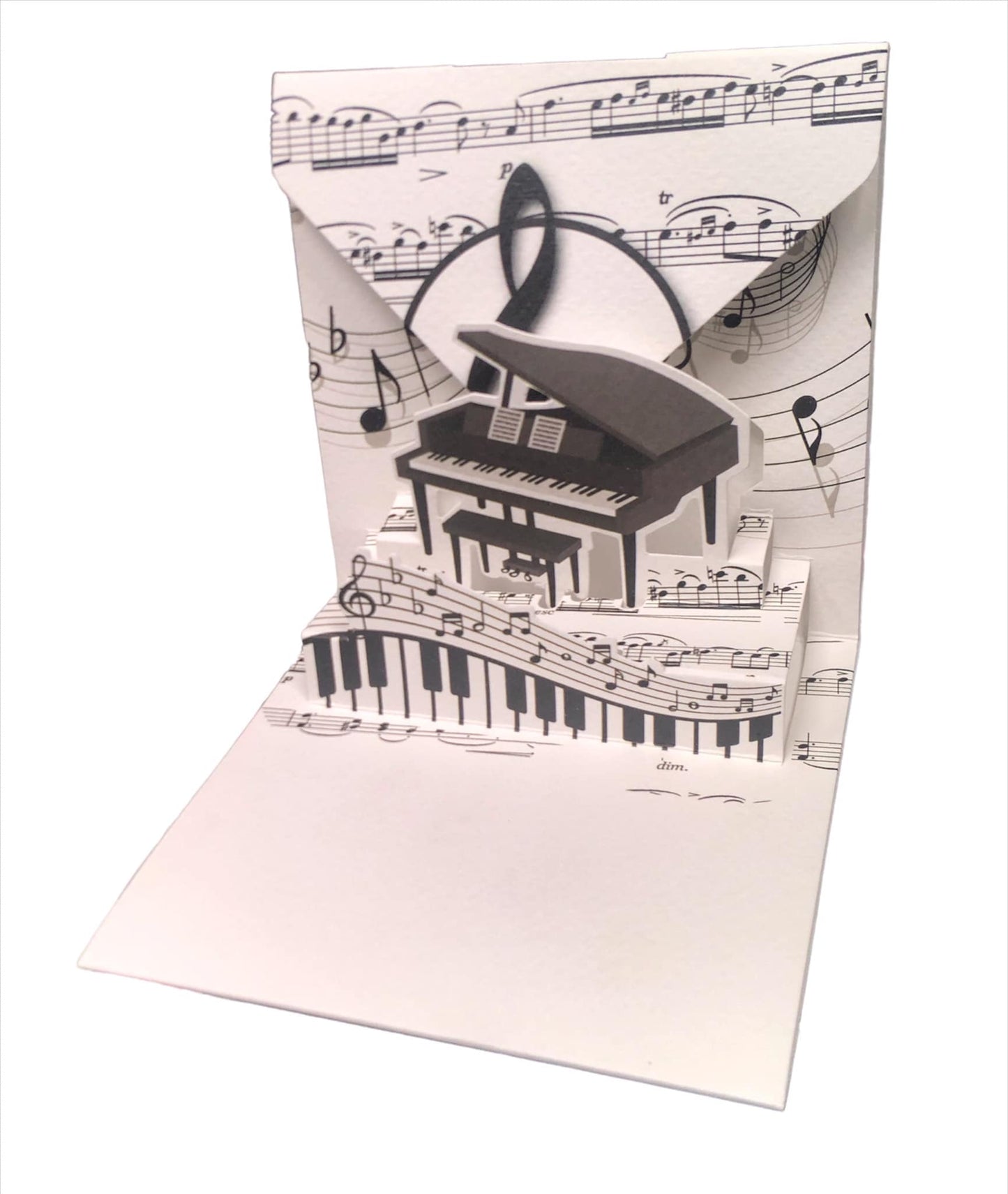BIGLIETTO PIANOFORTE - ORIGAMO