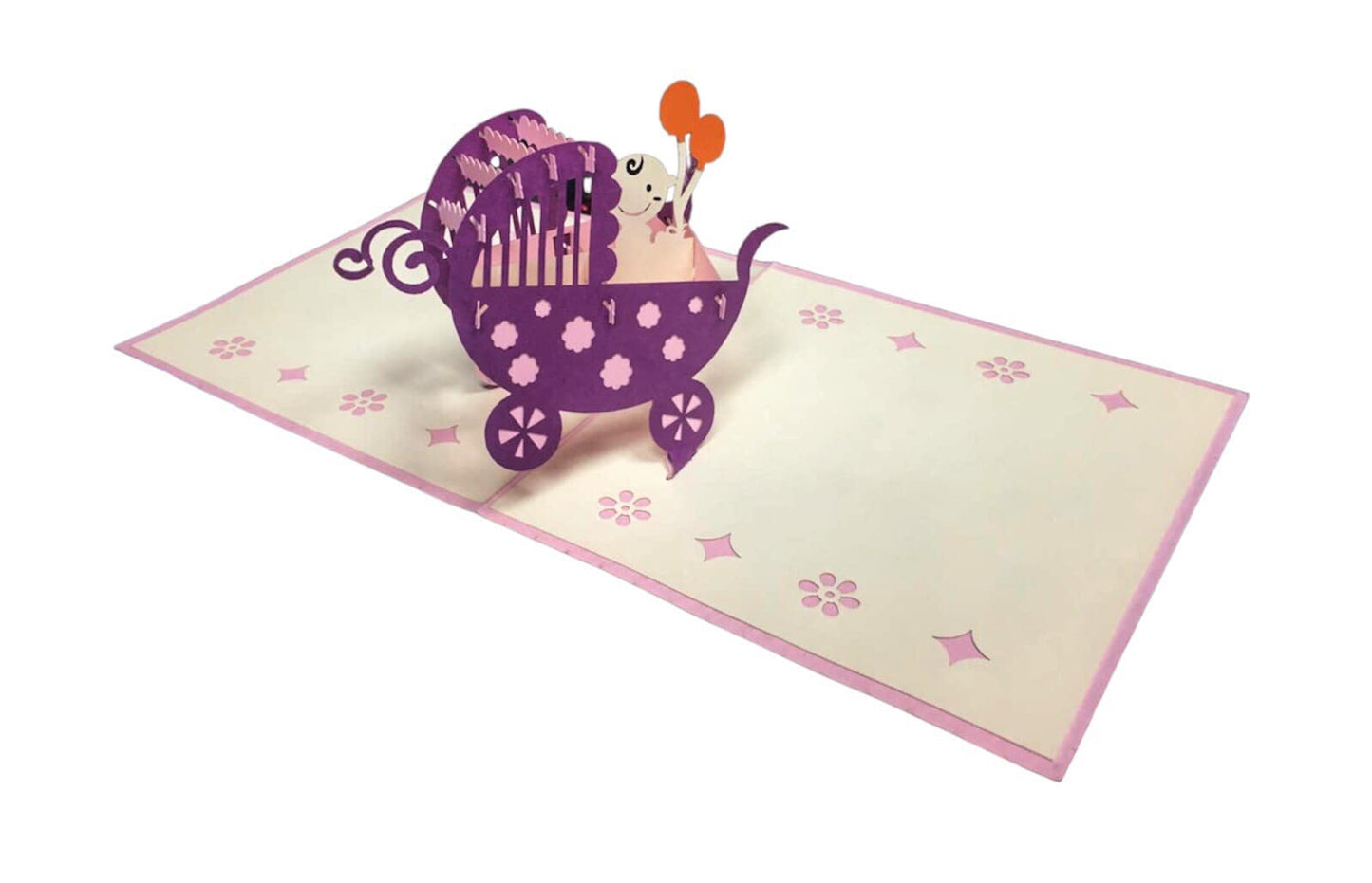 BIGLIETTO NASCITA BIMBA - ORIGAMO