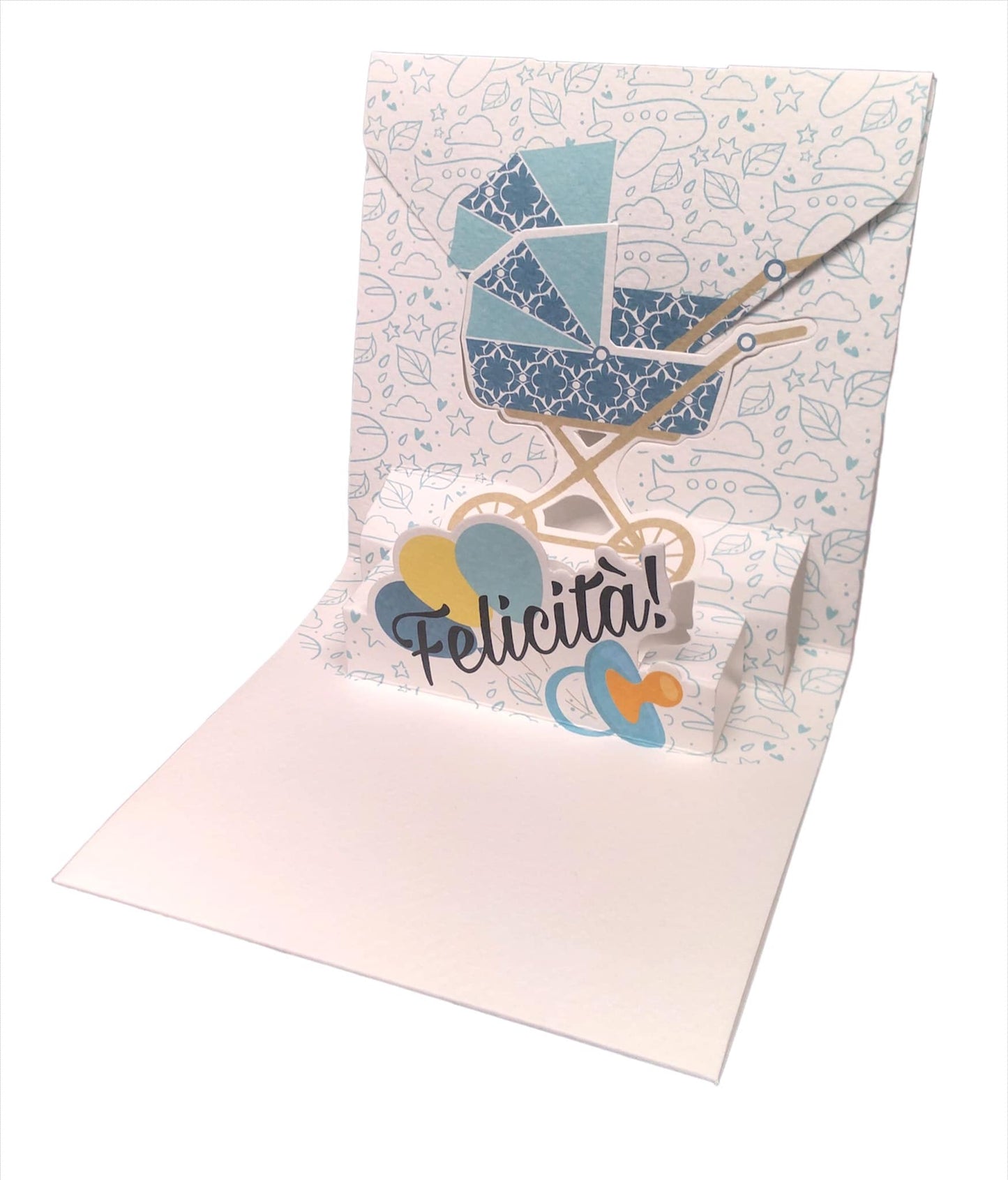 BIGLIETTO NASCITA BIMBO - ORIGAMO