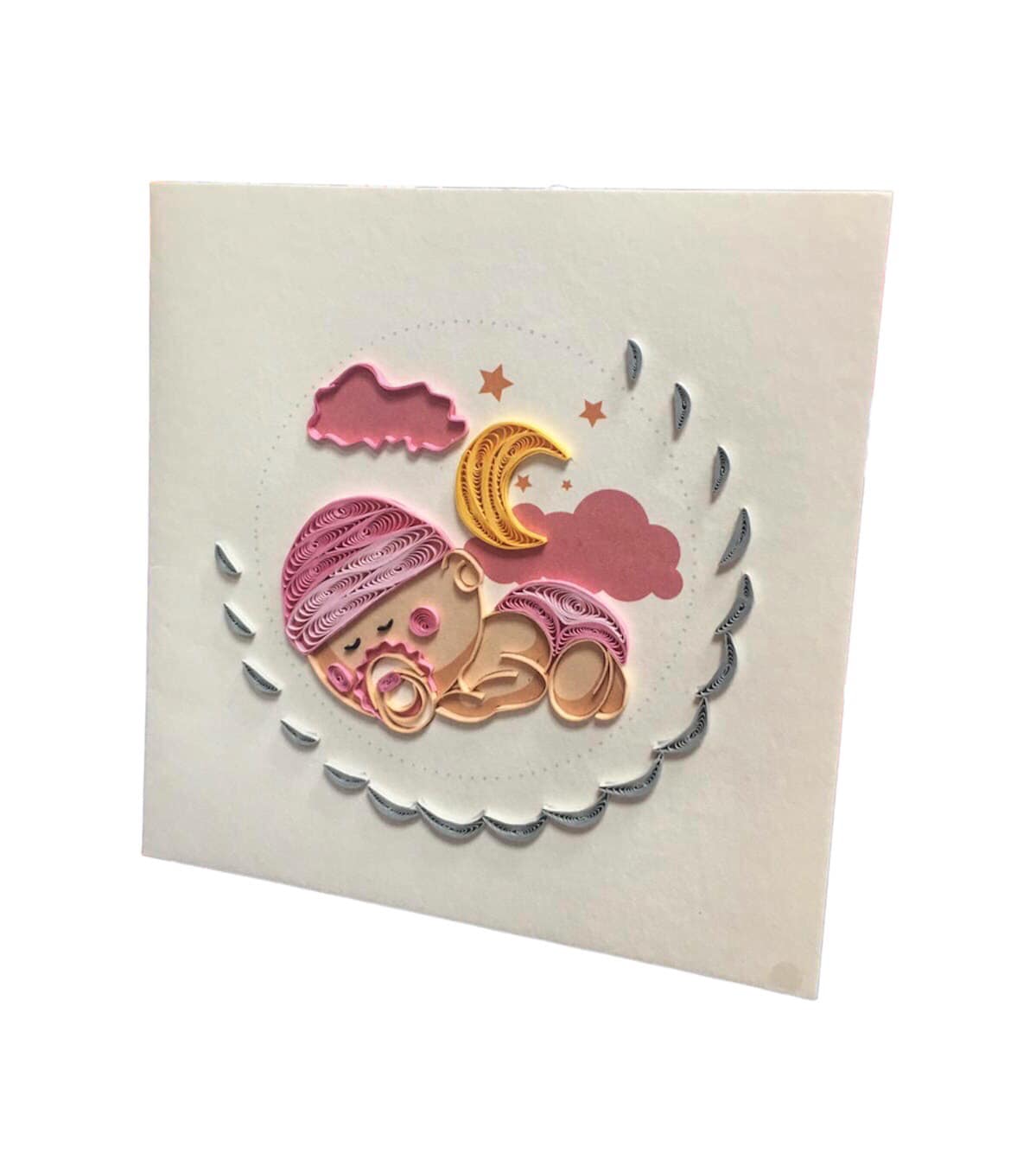 BIGLIETTO NASCITA BIMBA - ORIGAMO