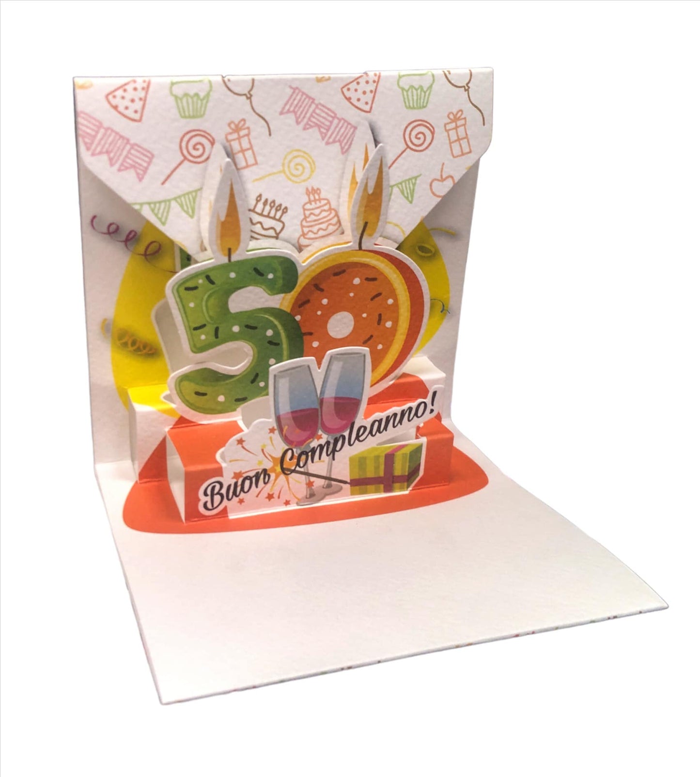 BIGLIETTO COMPLEANNO 50 - ORIGAMO