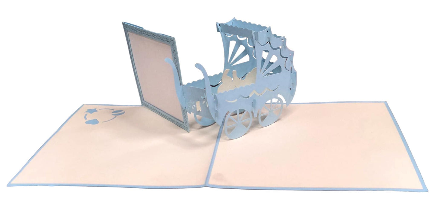 BIGLIETTO NASCITA BIMBO CON PORTAFOTO - ORIGAMO