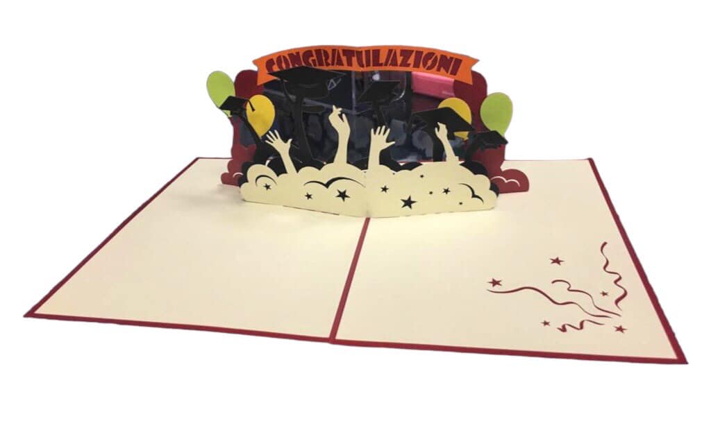 BIGLIETTO LAUREA EVVIVA - ORIGAMO