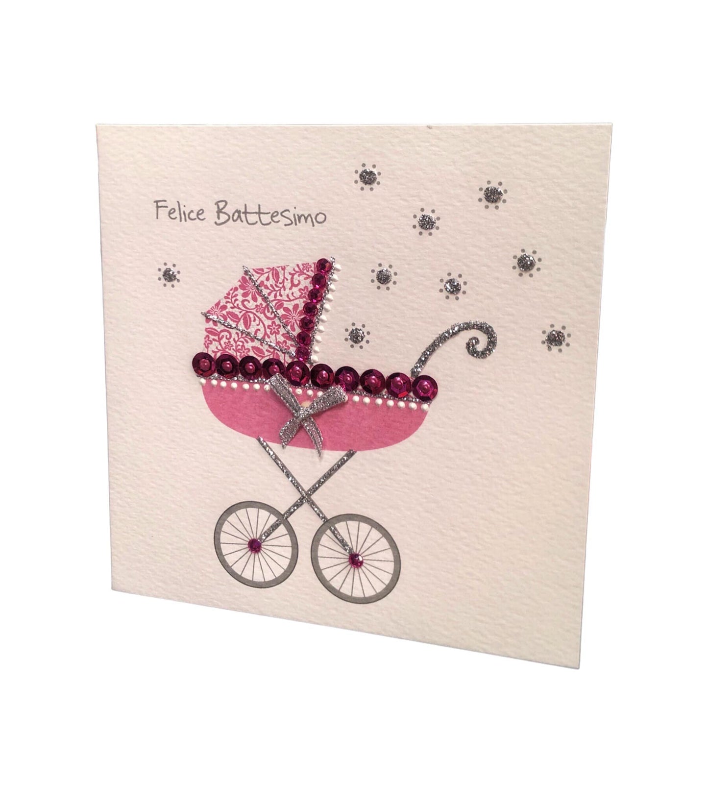 BIGLIETTO BATTESIMO BIMBA - ORIGAMO