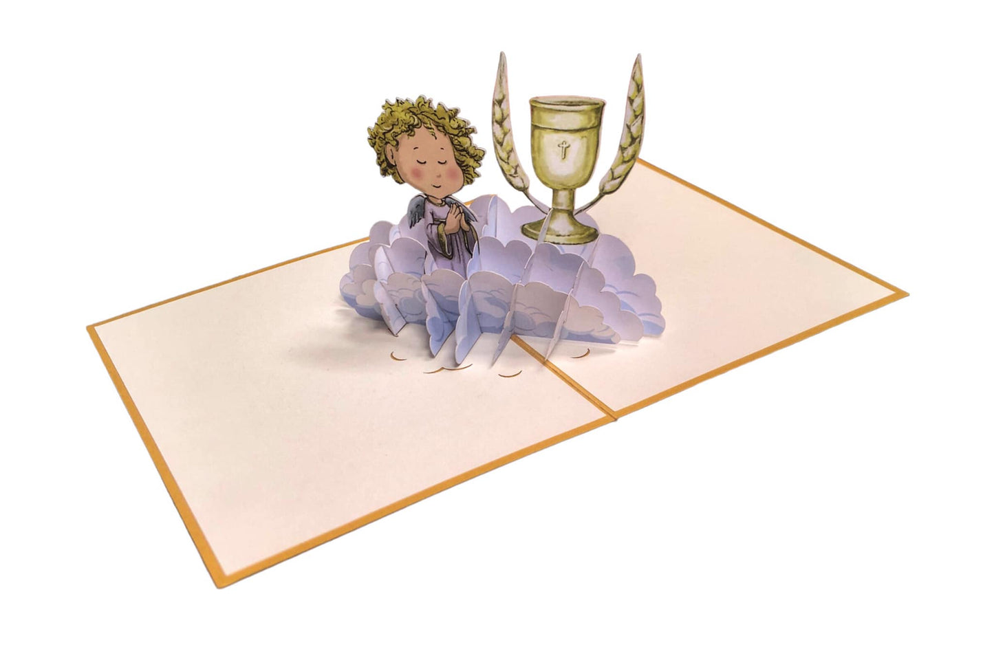 BIGLIETTO PRIMA COMUNIONE - ANGELO - ORIGAMO