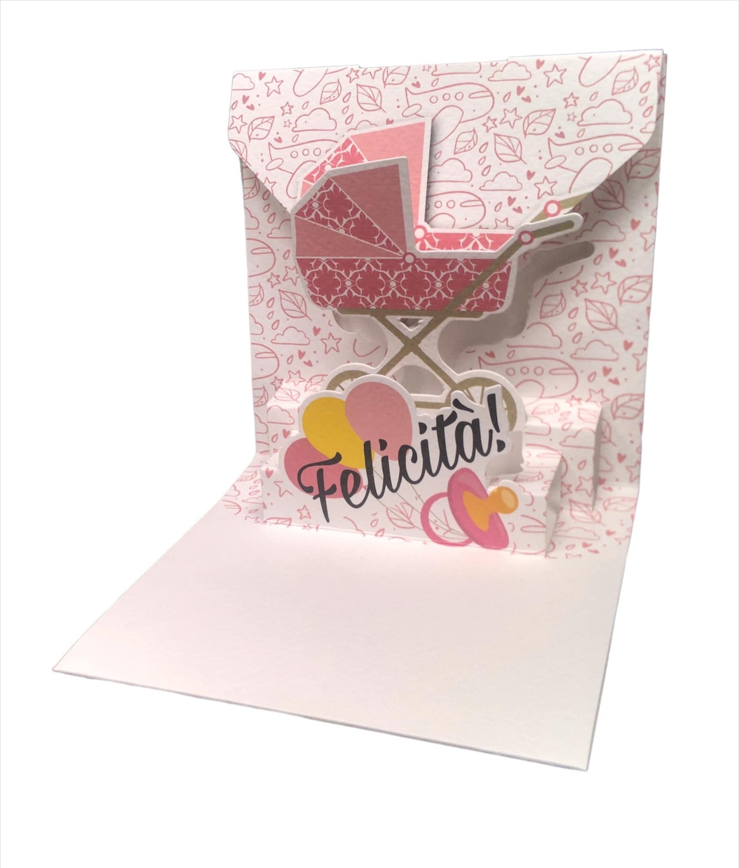 BIGLIETTO NASCITA BIMBA - ORIGAMO