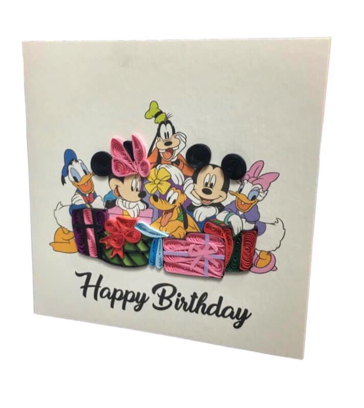 BIGLIETTO COMPLEANNO DISNEY - ORIGAMO