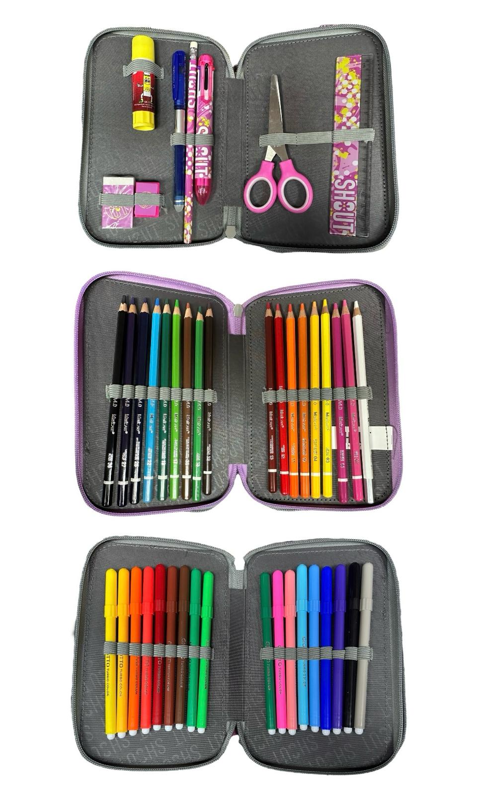 Astuccio 3 zip accessoriato - Shout