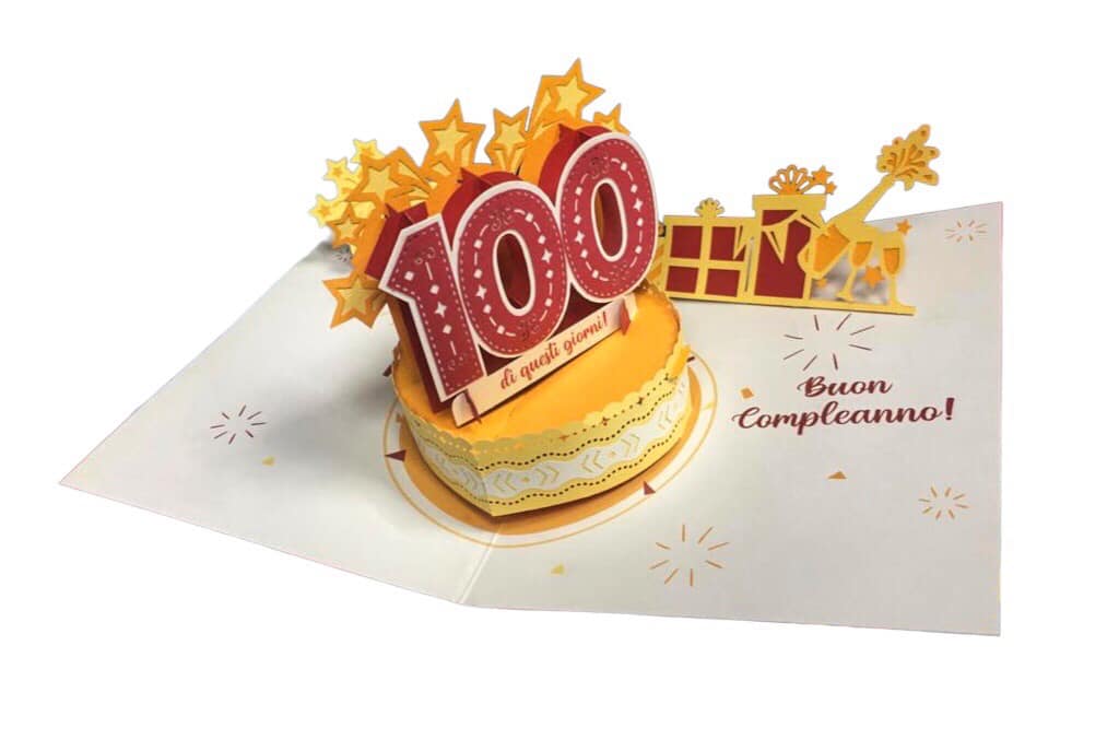 BIGLIETTO BUON COMPLEANNO - ORIGAMO