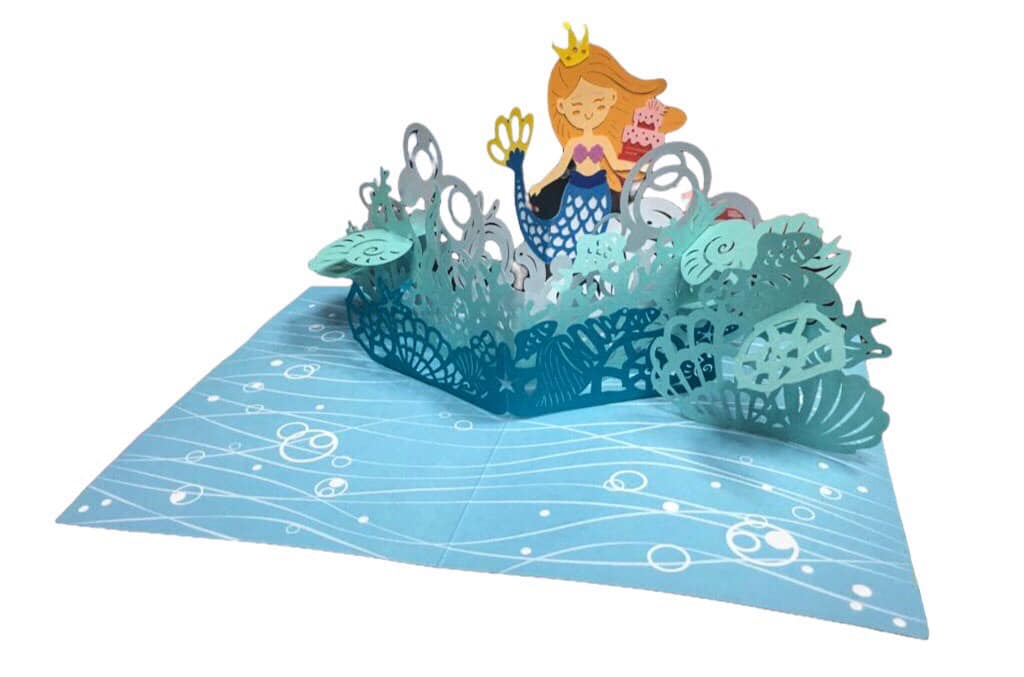 BIGLIETTO AUGURI SIRENETTA - ORIGAMO