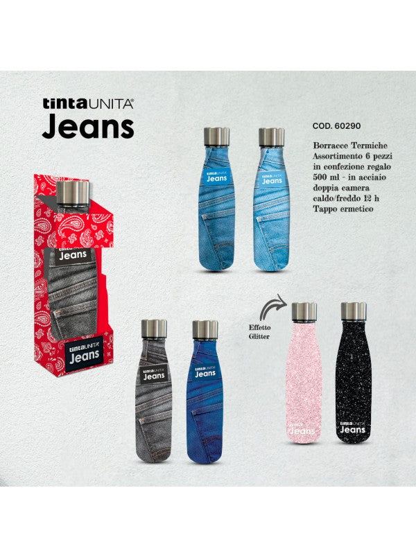 Borraccia Termica 500ml - Tinta Unita Jeans