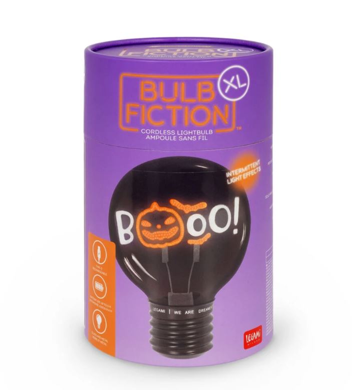 Lampada Decorativa da Tavolo a Forma di Lampadina Pumpkin Booo - Bulb Fiction XL - Halloween - Legami
