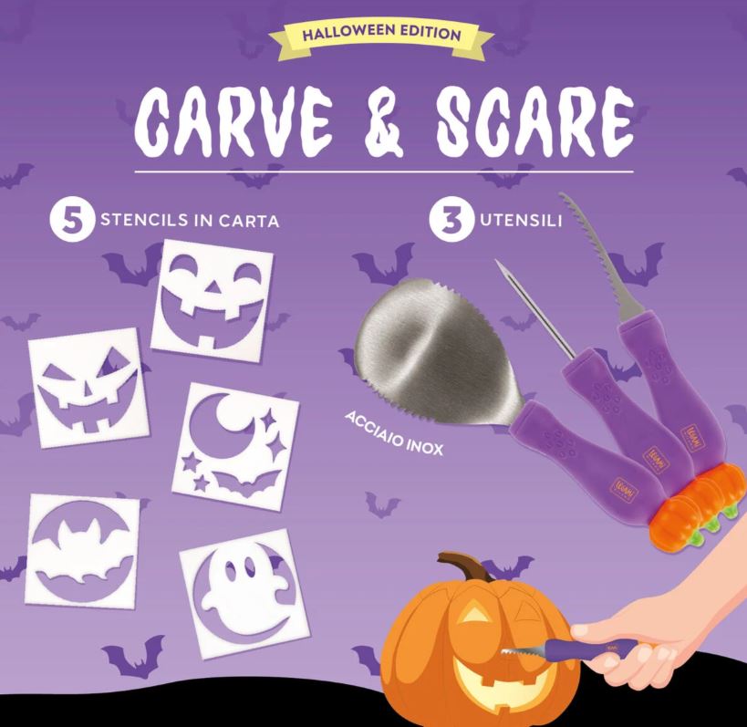 Kit per intagliare zucca di Halloween - Carve & Scare - Halloween 2025 Legami