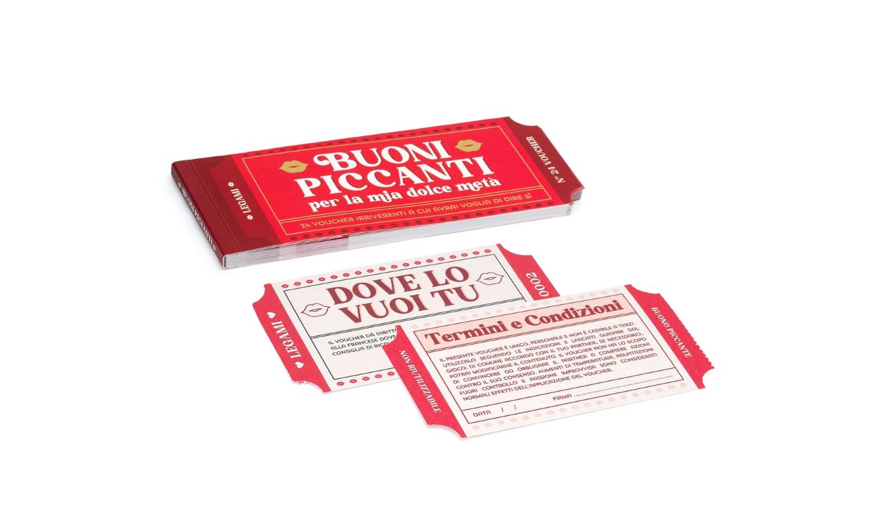 Blocchetto da 24 Voucher Piccanti - Italiano - San Valentino 2025 - Legami Milano