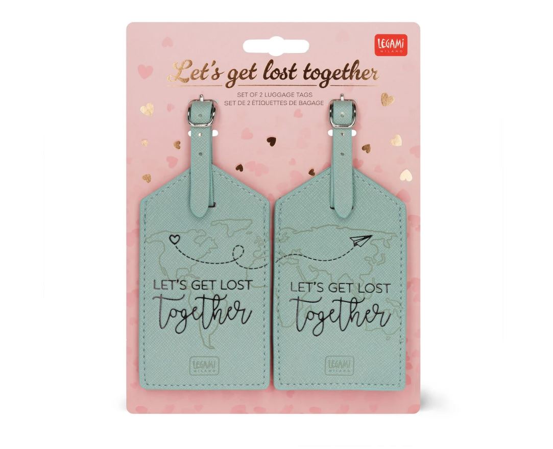 Set di 2 Etichette Bagaglio - Let's Get Lost Together - San Valentino 2025 - Legami Milano
