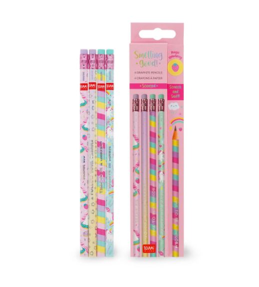 Set di 4 Matite HB Profumate - Smelling Good! - Unicorno - Legami