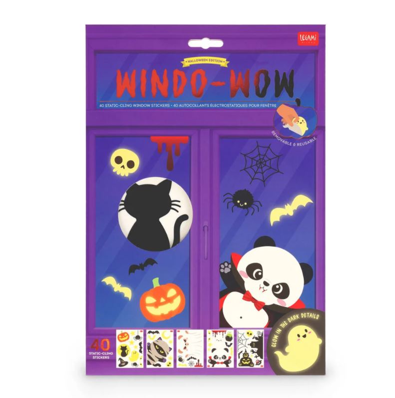 Set di 40 Adesivi Elettrostatici per Finestra - Windo-Wow - Halloween - Legami