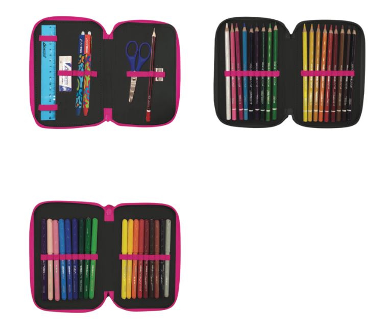 Astuccio 3 Zip Wild & Free - Tinta Unita Teen