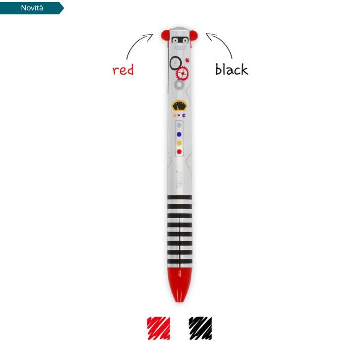Penna a Due Colori Robot - Click&Clack - Legami