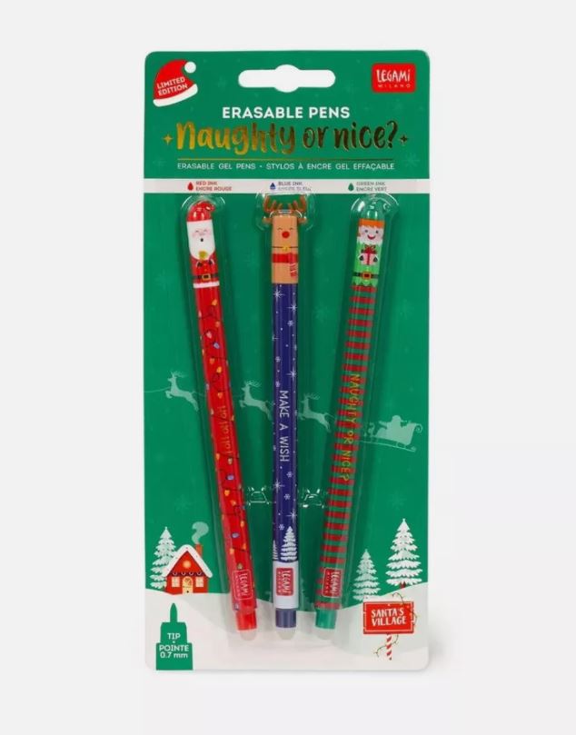 Set di 3 Penne Gel Cancellabili - Natale 2024 - Legami