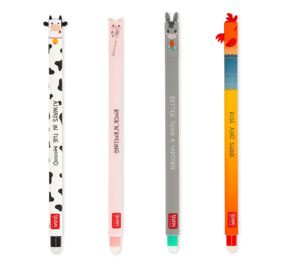 Set di 4 Penne Gel Cancellabili - Erasable Pen