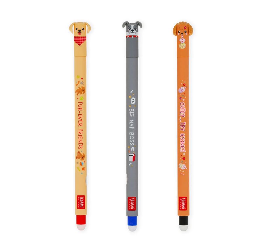 Set di 3 Penne Cancellabili - Erasable Pen - Fur-ever Friends - Legami