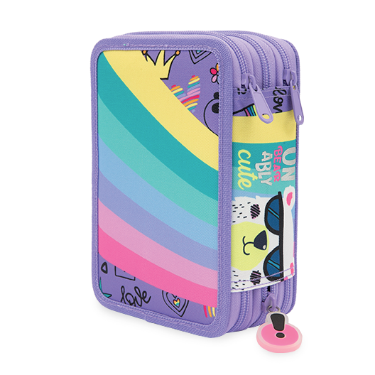 Astuccio 3 zip accessoriato Love is Love - Go Pop