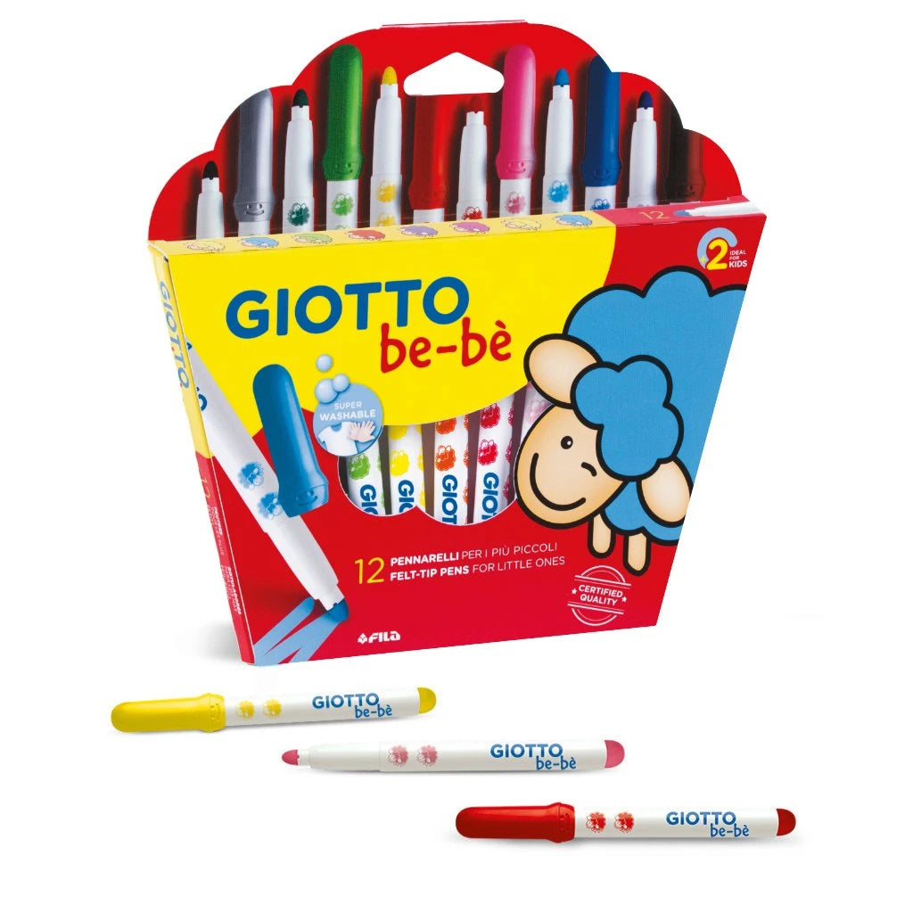 12 Pennarelli colorati + temperino - Giotto Bebè
