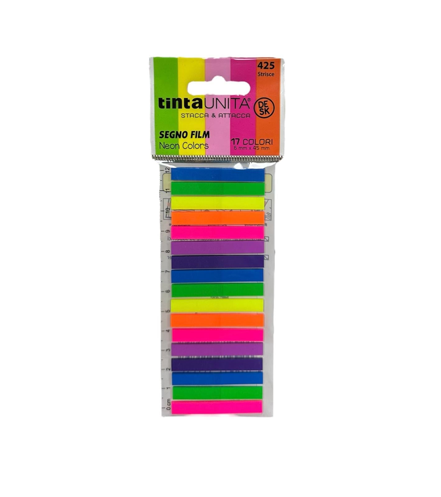 Segnapagina Stacca&Attacca 425 strisce Fluo - Tinta Unita Desk