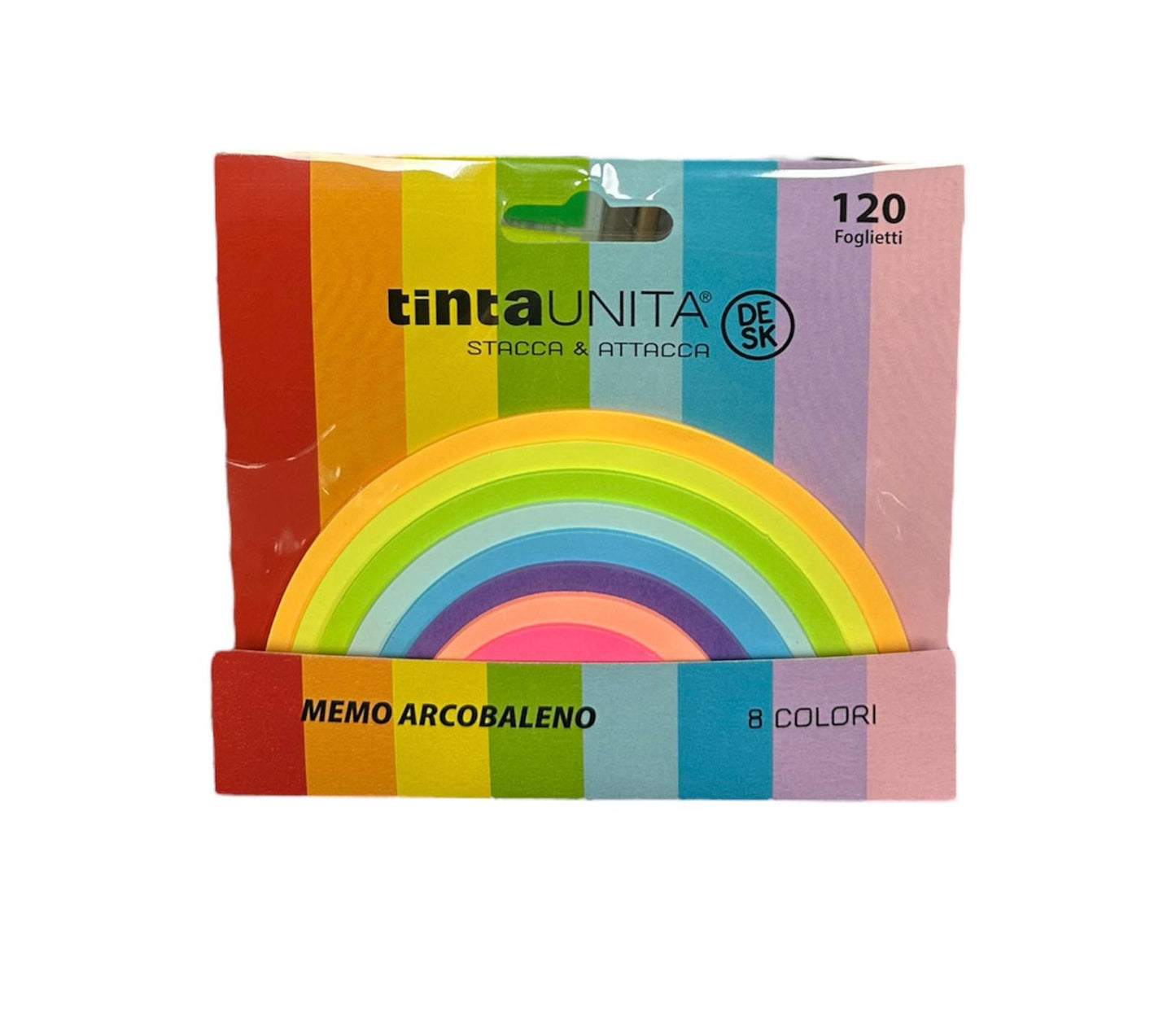 Post it Stacca&Attacca 120 foglietti Arcobaleno - Tinta Unita Desk