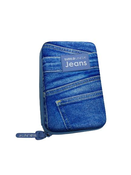 Astuccio One Time accessoriato - Tinta Unita Jeans