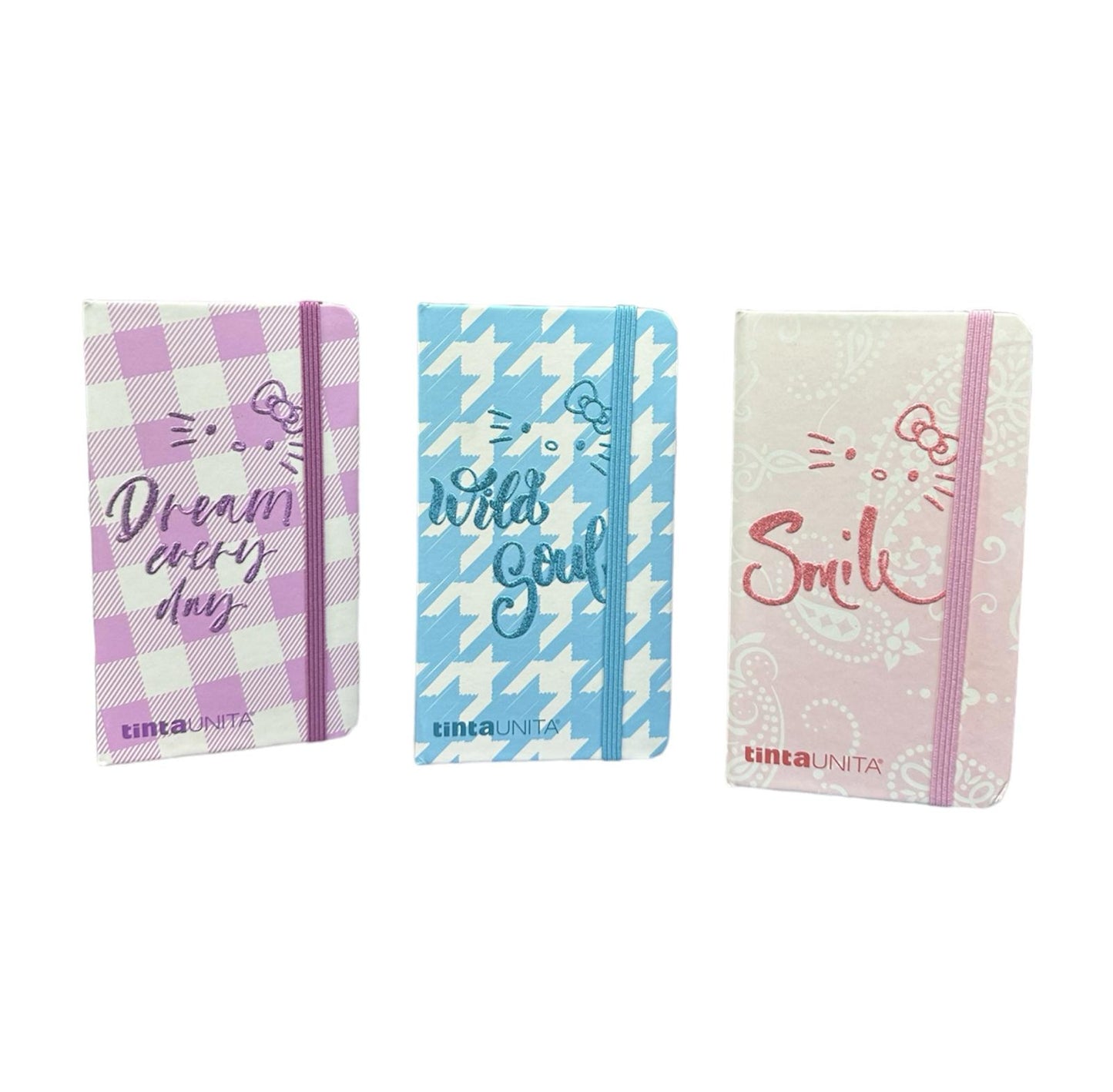 Taccuino A6 con elastico e interno bianco - Tinta Unita Hello Kitty