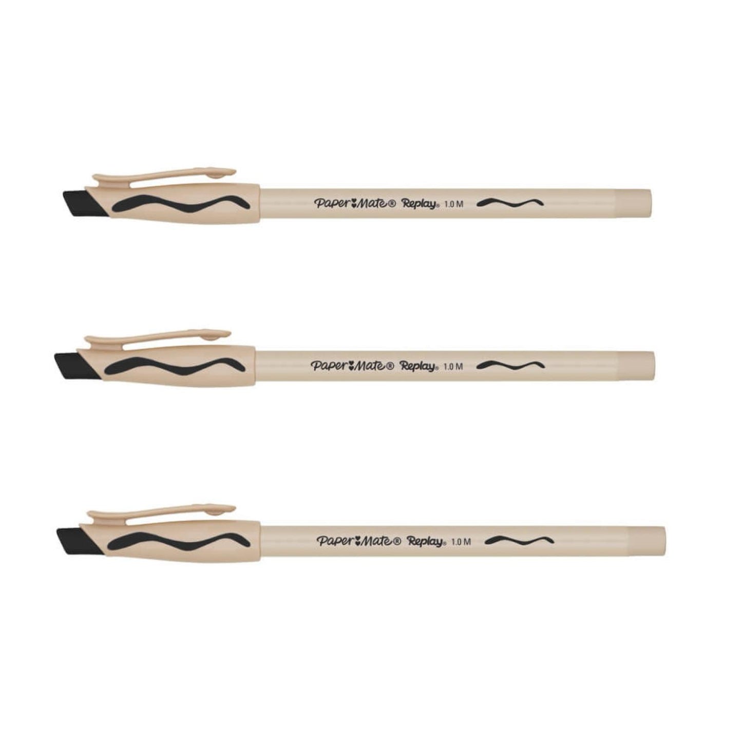 Set 3 penne cancellabili nere - PaperMate Replay
