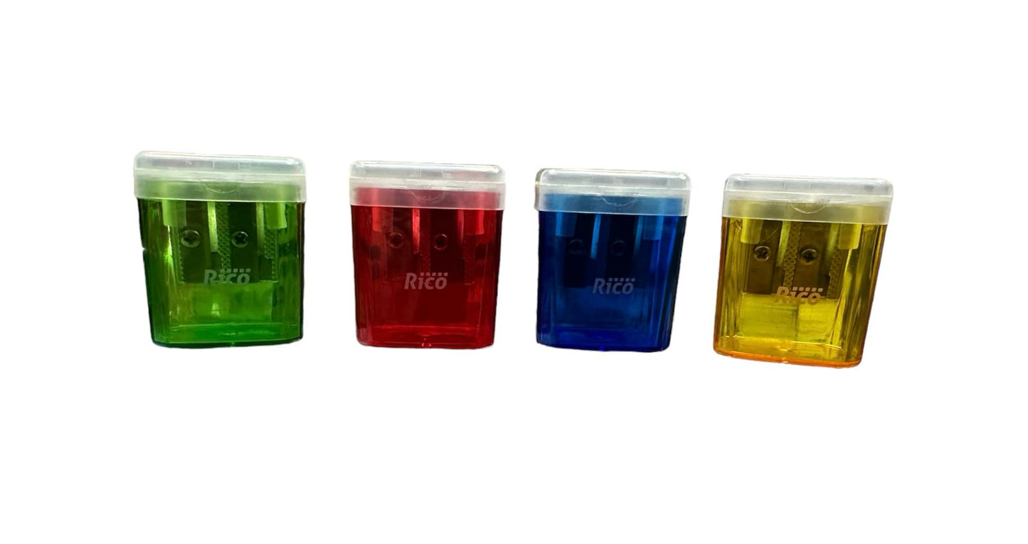 Temperamatite in alluminio 2 fori con serbatoio in plastica - Rico