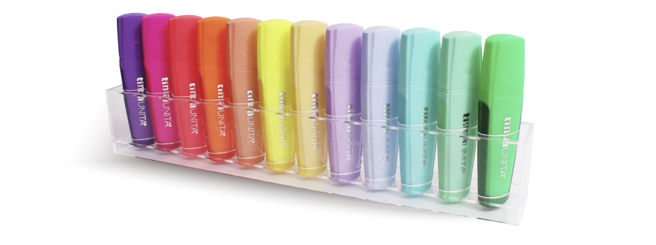 Evidenziatori Palette Set 12 colori - Tinta Unita