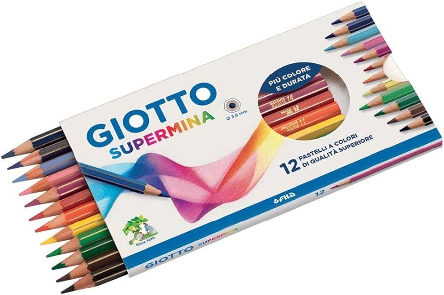 Pastelli in legno da 12 - Giotto SUPERMINA