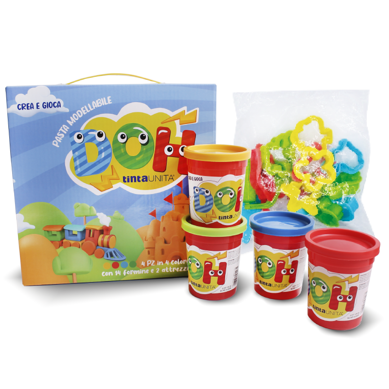 Gift Box Pasta Modellabile con Accessori Doh - Tinta Unita