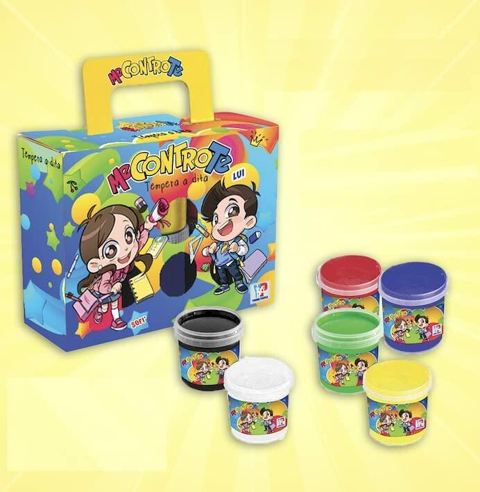 Colori a dita super lavabili 6 vasetti - Me Contro Te