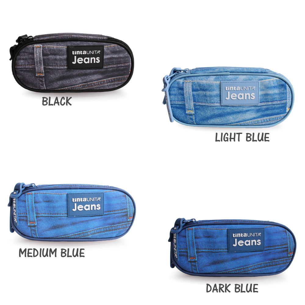 Astuccio ovale con fodera interna personalizzata - Tinta Unita Jeans