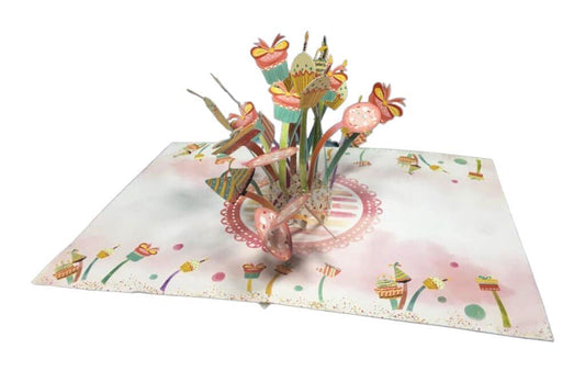 BIGLIETTO COMPLEANNO GIRL - ORIGAMO