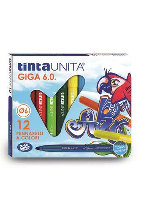 Pennarelli Giga Punta 6.0 - Tinta Unita CF. DA 12
