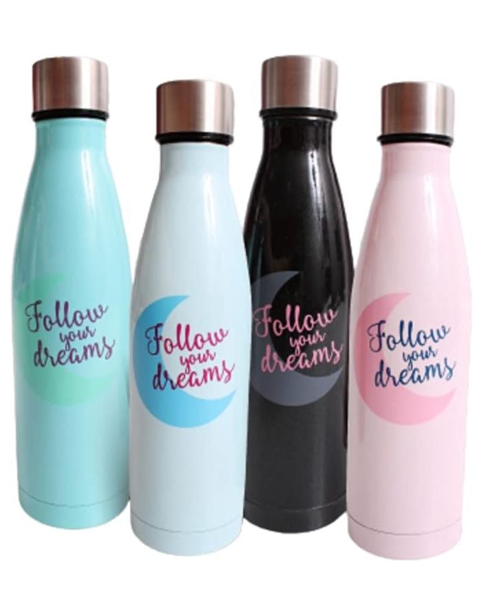 Borraccia Termica 500ml "Follow Your Dreams" - Tinta Unita Glamour