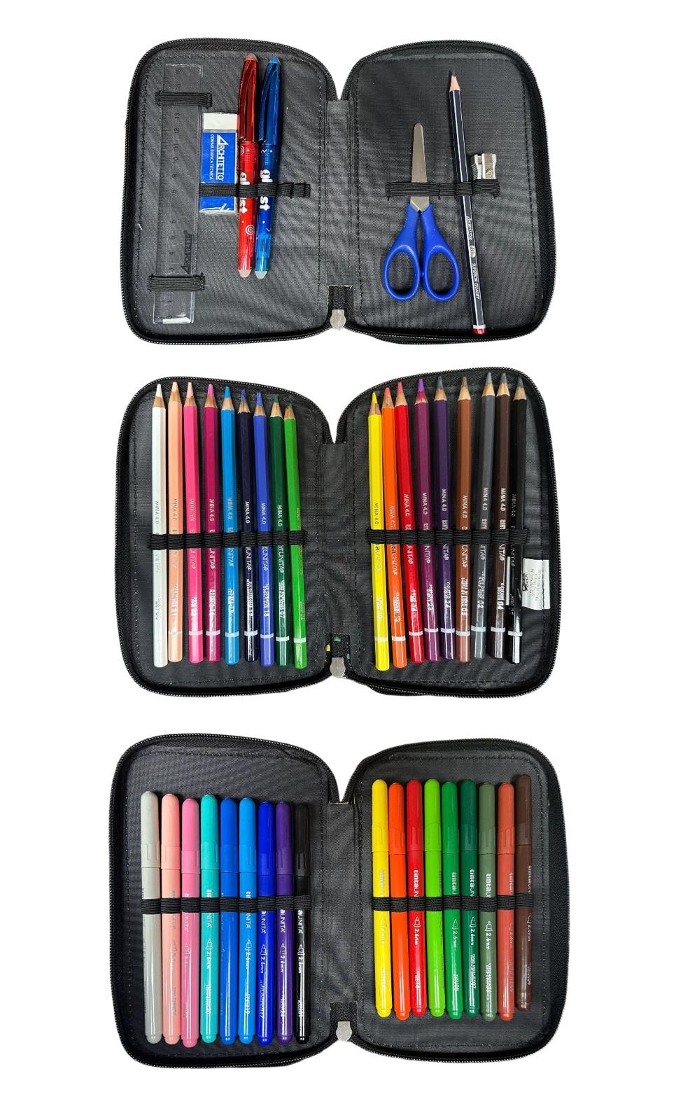 Astuccio 3 zip Skin Over - Tinta Unita
