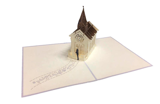 BIGLIETTO MATRIMONIO CHIESA - ORIGAMO